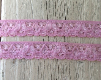 Stretch Lace LIGHT MAUVE -1/2 inch -10 yards for 3.29