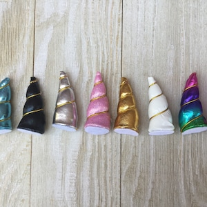 SALE! New color! Baby UNICORN Horns--Individual: hot pink, white, black, blue, rainbow, silver, glitter pink, gold