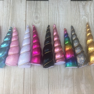 NOUVELLES couleurs CORNES DE LICORNE Individuel ou ensemble de 5 choisissez votre choix de couleur image 1