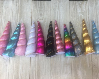 NEW colors UNICORN HORNS--Indvidual or set of 5-pick your color choice