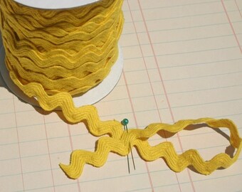 Yellow Rick Rack - Jumbo Cotton - Sewing Ric Rac Trim - 11/16" Wide