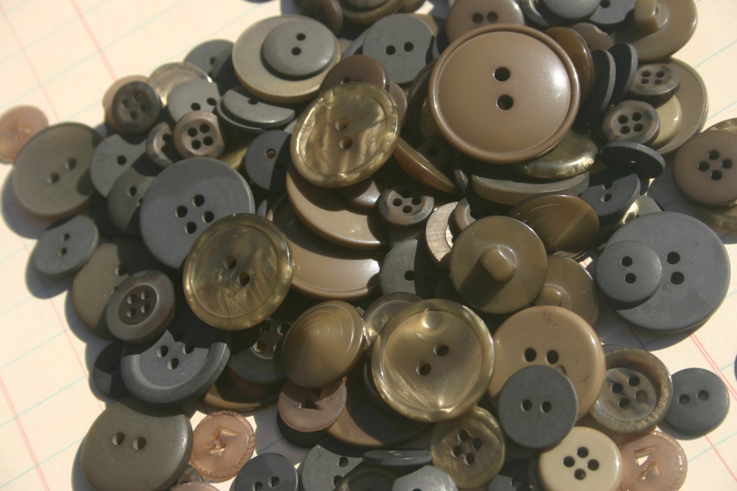 Olive Green Button Sewing Assorted Round Bulk Buttons 100 Etsy