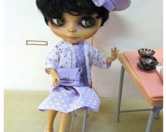 Polka Dot Dress Outfit for Neo Blythe Doll