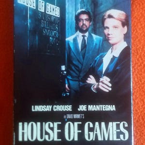 House Of Games Vidéo VHS HBO Orion Pictures 1987 David Mamet Lindsay Crouse Joe Mantegna Crime ConMan 102 minutes Classé R Near Mint Rare TESTÉ