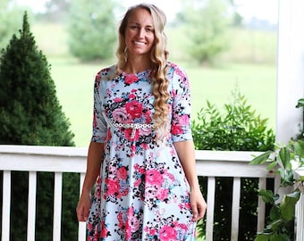 LALA Grace Dress PDF Pattern Digital Modest Size small - 2x