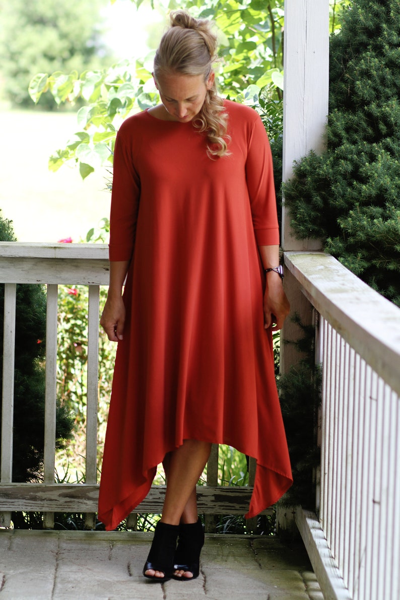LALA LillyAnnaLadies Sharkbite Dress PDF Sewing Pattern Digital Modest image 4