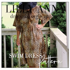 LillyAnnaLadies PDF Digital Pattern Ladies Modest Swim Dress Suit Attire