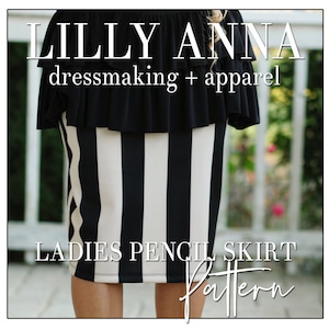 LALA Ladies Pencil Skirt PDF Sewing Pattern Digital Modest