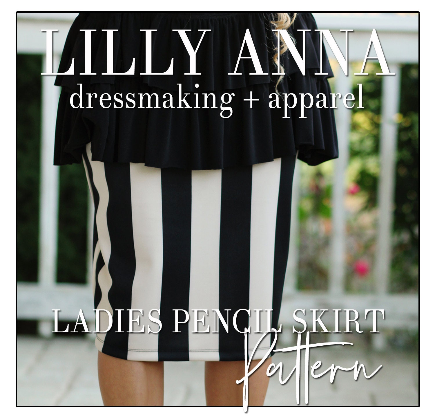 LALA Ladies Pencil Skirt PDF Sewing Pattern Digital Modest Etsy