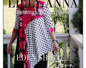 LALA LillyAnnaLadies Eden chemise PDF patron de couture numérique modeste