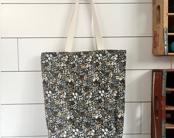Floral Tote Bag, Market Tote, Farmers Market Tote, Gifts For Wife, Large Tote Bag, Gift Under 60, Rifle Paper Co Tote