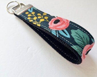 Rifle Paper Co. Floral Wristlet Key Chain, Key Fob, Key Ring, Keychain, Women’s Keychain, Accessory, Teacher Gift, Gift Under 15