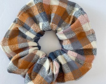 Fall Plaid Scrunchie - Hair Elastic - Hair Accessory - Wrist Scrunchie - Gift For Her - Gift Under 15 - Tween Gift - Stocking Stuffer