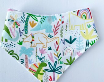 Dinosaur Bandana Bib - Drool Bib, Bibdana - Gift Under 15 - Baby Shower Gift - Sarita Baby