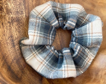 Fall Plaid Scrunchie - Hair Elastic - Hair Accessory - Wrist Scrunchie - Gift For Her - Gift Under 15 - Tween Gift, Stocking Stuffer, tartan