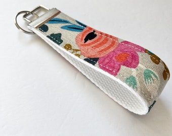 Rifle Paper Co. Floral Wristlet Key Chain, Key Fob, Key Ring, Keychain, Women’s Keychain, Accessory, Teacher Gift, Gift Under 15