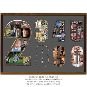 All Digits Canva Photo Collage,  Canva Frames Templates , Editable Canva Numbered Frames Templates, Canva Letters A-Z Frames Templates
