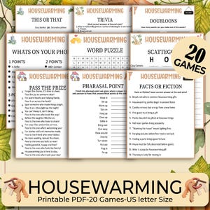 20 Housewarming Party Games, New Home Game Ideas, Moving House Games, Housewarming Party Ideas, Housewarming Activities, Warming Party ideas