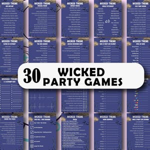 Wicked Games Bundle, 30 Unique Wicked themed party games for kids and adults, Wicked Party Games, Wicked Activities, Wicked Fun Facts