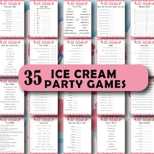 Ice Cream Party Games Bundle, Ice Cream Games, Ice Cream Trivia, Ice Cream Fun and Fact Game, Summer Games Bundle, Ice Cream Game Quiz