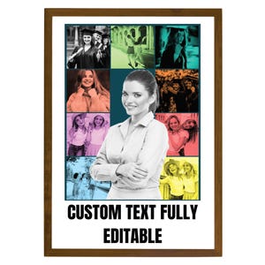 Eras Poster Template, Grid Eras Themed Birthday, Party Color Square, Editable Concert Poster, Create Eras Design Theme Party Invitation