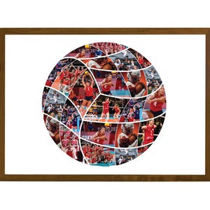 Volleyball Photo Collage Template, Volleyball Picture Collage, Sports Photo Collage, Volleyball Collage Template,  Personalized Template