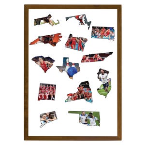 50 USA States Custom Canva Frames, Canva Frames of American States, Individual State Design, Editable Canva Template, Canva US States