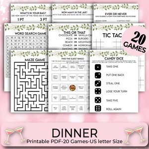 20 Dinner Party Games,  Dinner Party Games, Dinner Table Games, Dinner Games, Work Dinner Party,  Work Party Game, dinner party bingo