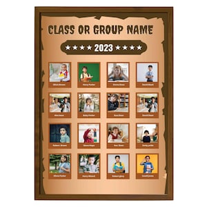 Western School Photo Collage, School Photo Display, School Graduation Photo, Teachers Gift, Customized Class Photo Collage, End of Year Gift
