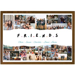 Best Friend Photo Collage Print, Personalized BFF Photo Collage, Best Friend Photo Gift, Bestie Custom Photo Collage, Canva BFF Photo Gift