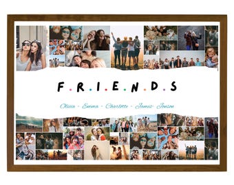Best Friend Photo Collage Print, Personalized BFF Photo Collage, Best Friend Photo Gift, Bestie Custom Photo Collage, Canva BFF Photo Gift