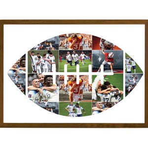 American Football Photo Collage Template, American Football Picture Collage, Sports Photo Collage, American Football Collage Template, Canva