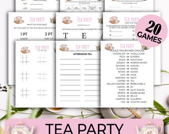 Juegos para la fiesta del té, 20 juegos imprimibles para la fiesta del té, ideas para la fiesta del té, adultos en la fiesta del té, curiosidades sobre la fiesta del té, fiesta del té en el jardín, juegos para la fiesta del té nupcial