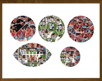 Sports Photo Collage Template, Custom Gift for Coach, Sports Coach Gift, Canva Template, Personalized, Sports Collage, Coach Gift Collage