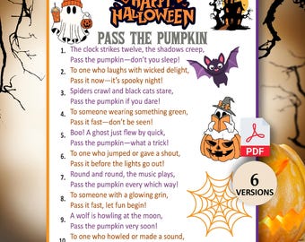 Pass the Pumpkin Games, Halloween Pass the Prize Games, Halloween Party Games, Halloween Pass the Candy Games, Halloween Left Right Games