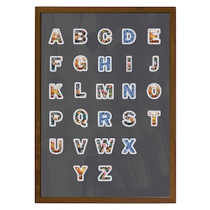 Canva Editable Alphabets, Letters Canva Template, Canva Frames, A-Z Birthday Template,  Canva Drag and Drop Alphabet, Pattern Letters Frames