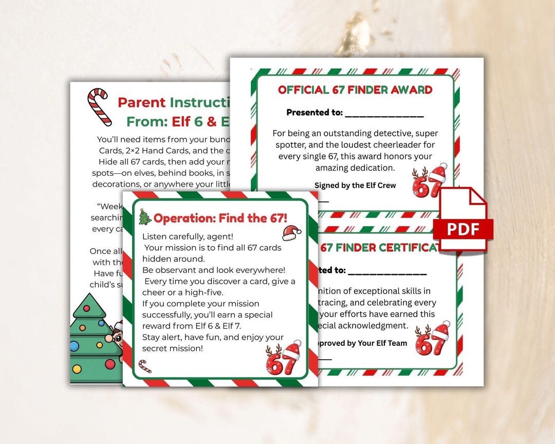 6 7 Elf Prop Activity, Scavenger Hunt Game, Six Seven Funny Meme ...