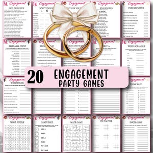 Engagement Party Games, Engagement Party Game Bundle, Engaged couple games, Engagement activity, Couples Party, Proposal Party, Fiance Games
