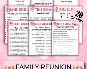 Family Reunion Party Games, 20 Reunion Game, Office Party Game, Reunion Games and Activity, Reunion Ideas, Reunion Night, Fun Family Reunion