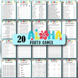 20 Aloha party Games, Luau Games, Aloha Games, Luau Party Games, Luau Party, Luau Trivia, Hawaii Games, Luau Birthday Party, Aloha Party
