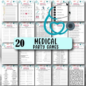 20 Medical Game, nursing Games, Doctor games, Medical Trivia, Hospital activities, Hospital Party Games, Medical Games Party, Doctor games