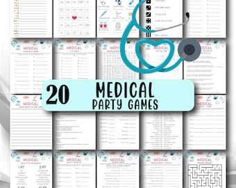 20 Arzt-Spiele, Pflegespiele, Doktorspiele, Medizinische Kleinigkeiten, Krankenhausaktivitäten, Krankenhaus-Party-Spiele, Arztspiele Party, Doktorspiele