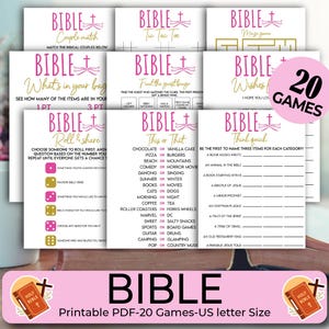 20 Bible Games, Bible Activities, Christian Games, Women&#39;s Ministry Game Bundle, Bible party games, Church games, church group party