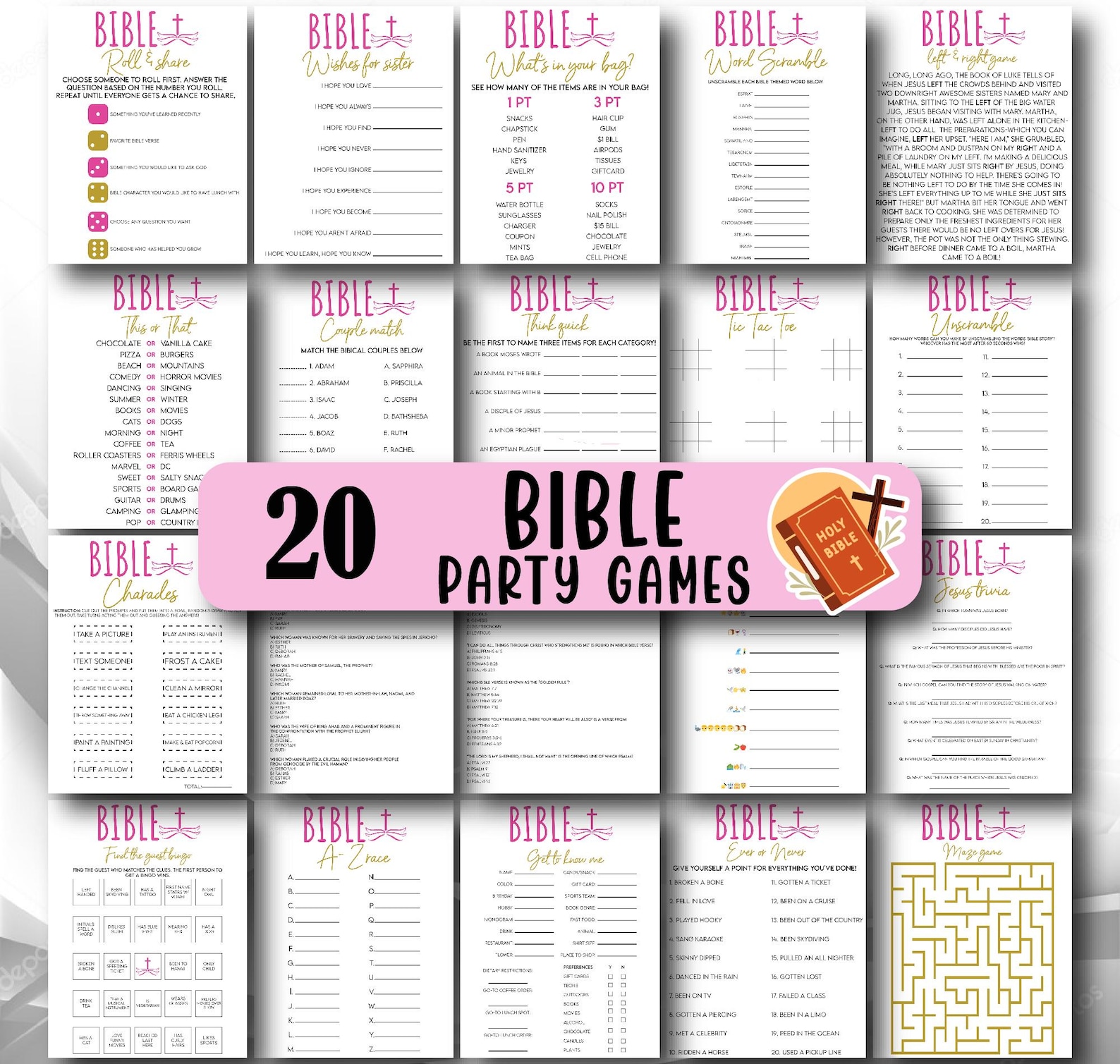 20 Bible Games, Bible Activities, Christian Games, Women's Ministry ...