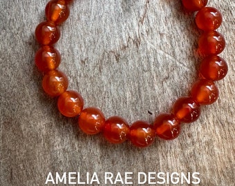 Carnelian elastic bracelet