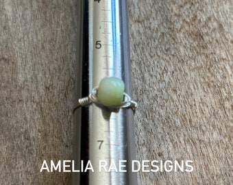 Green opal ring