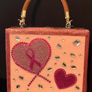 Hope, Breast cancer Awareness - Cigar Box Purses, Special Occasion Purses, Fun Purses, Gift Boxes, Gift Purses, Hope, Breast Cancer, Pink