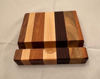 Custom wooden iPad stand