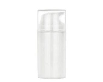 15mL White Airless Dispenser with Natural Snap-On Cap (12 units)