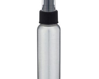 2.7oz (80 ml) Aluminum Bottle w/Black PP Fine Mist Spray (Case of 12)